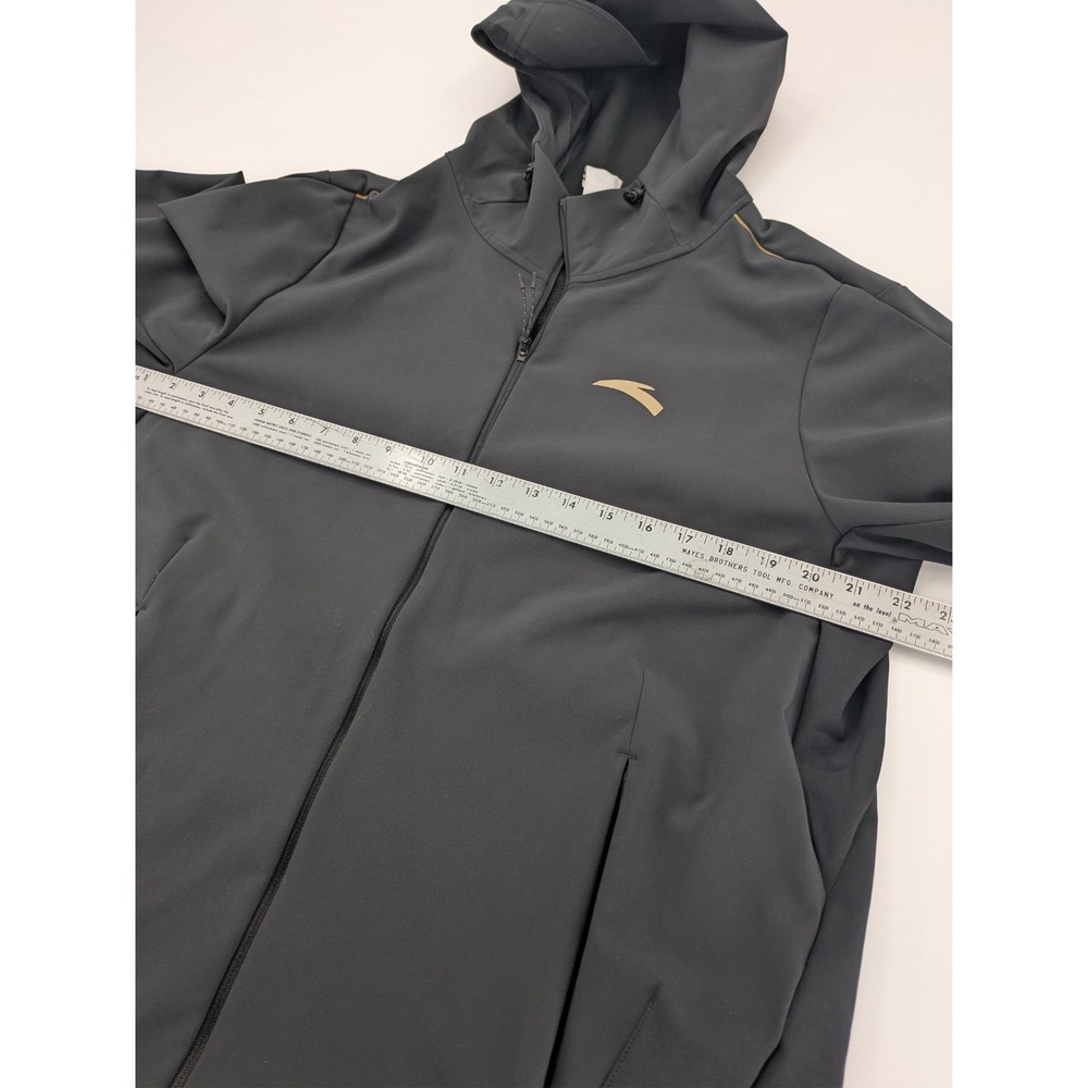 ANTA Men's Full Zip Hooded Jacket Size XXL Black Athletic Track Jacket - Picture 9 of 12